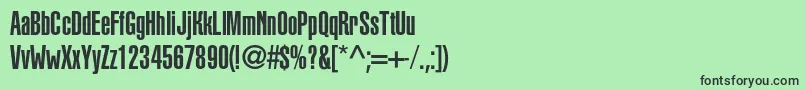 フォントKekurc – 緑の背景に黒い文字