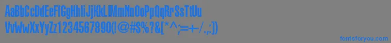 Kekurc Font – Blue Fonts on Gray Background