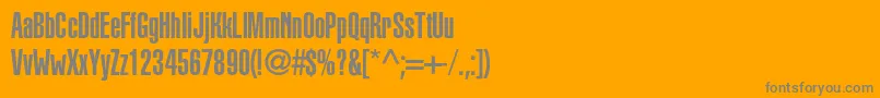 フォントKekurc – オレンジの背景に灰色の文字