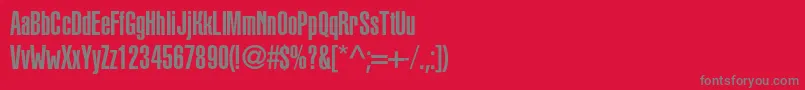 Kekurc Font – Gray Fonts on Red Background