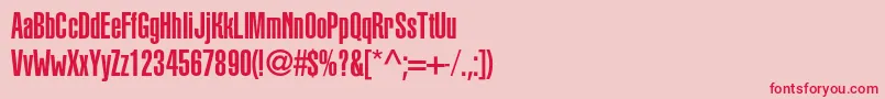 Kekurc Font – Red Fonts on Pink Background