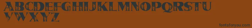 LmsTinSoldiers Font – Black Fonts on Brown Background