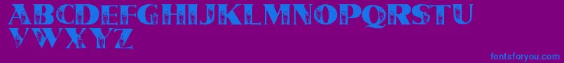 LmsTinSoldiers Font – Blue Fonts on Purple Background