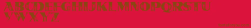 Fonte LmsTinSoldiers – fontes marrons em um fundo vermelho