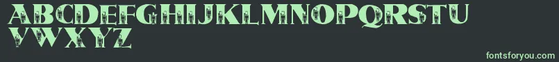 LmsTinSoldiers Font – Green Fonts on Black Background