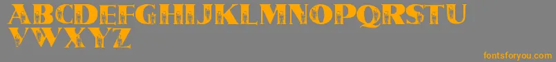 LmsTinSoldiers Font – Orange Fonts on Gray Background