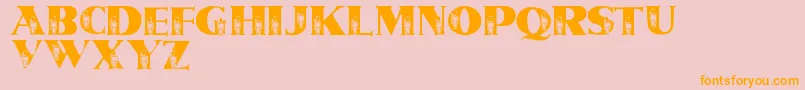 LmsTinSoldiers Font – Orange Fonts on Pink Background