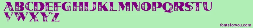 fuente LmsTinSoldiers – Fuentes Moradas Sobre Fondo Verde