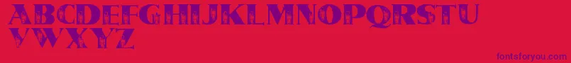 LmsTinSoldiers Font – Purple Fonts on Red Background