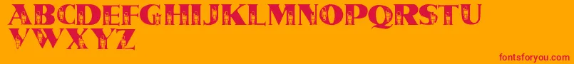 LmsTinSoldiers Font – Red Fonts on Orange Background