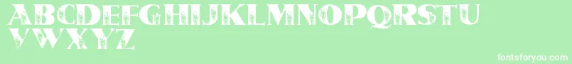 LmsTinSoldiers Font – White Fonts on Green Background