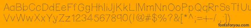 Hellofireworks Font – Black Fonts on Orange Background