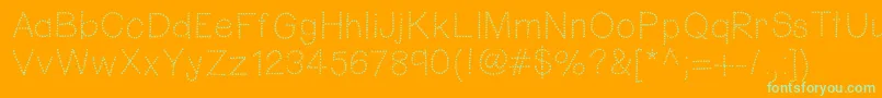 Hellofireworks Font – Green Fonts on Orange Background