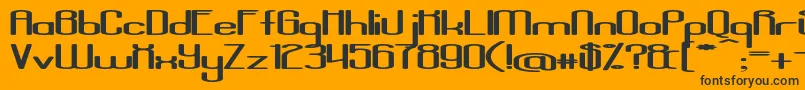 AposiopesisDwarfed Font – Black Fonts on Orange Background