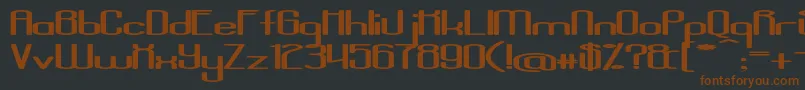Шрифт AposiopesisDwarfed – коричневые шрифты на чёрном фоне