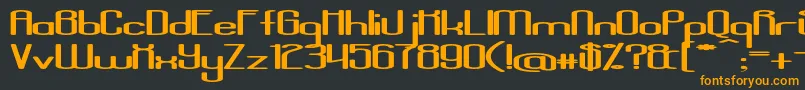 AposiopesisDwarfed Font – Orange Fonts on Black Background