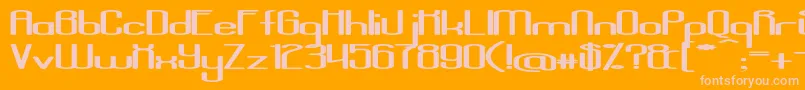 AposiopesisDwarfed Font – Pink Fonts on Orange Background