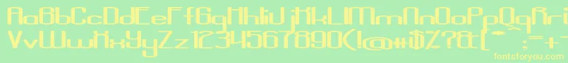 AposiopesisDwarfed Font – Yellow Fonts on Green Background