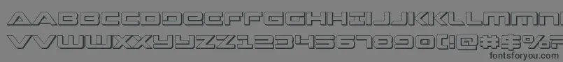 Strikelord3D Font – Black Fonts on Gray Background
