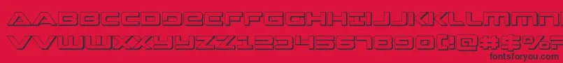 Strikelord3D Font – Black Fonts on Red Background