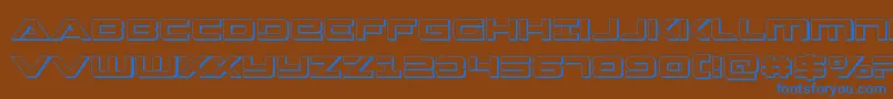 Strikelord3D Font – Blue Fonts on Brown Background