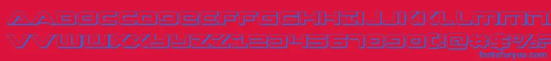 Strikelord3D Font – Blue Fonts on Red Background