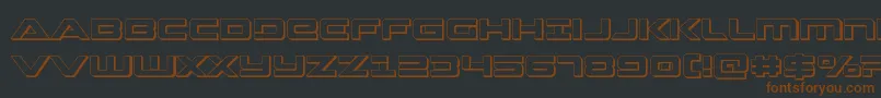 Strikelord3D Font – Brown Fonts on Black Background