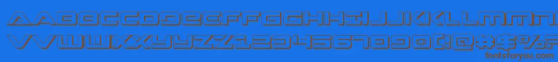 Strikelord3D Font – Brown Fonts on Blue Background