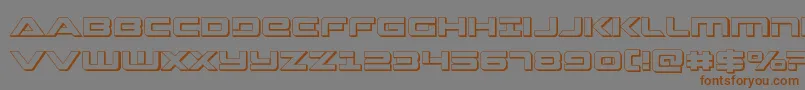 Strikelord3D Font – Brown Fonts on Gray Background