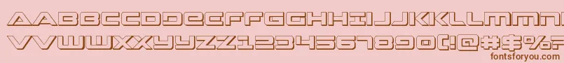 Strikelord3D Font – Brown Fonts on Pink Background
