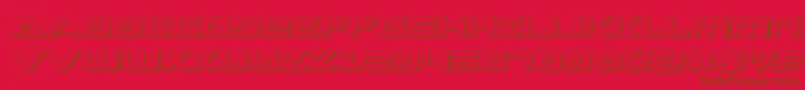 Strikelord3D Font – Brown Fonts on Red Background