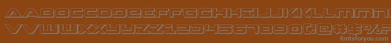Strikelord3D Font – Gray Fonts on Brown Background