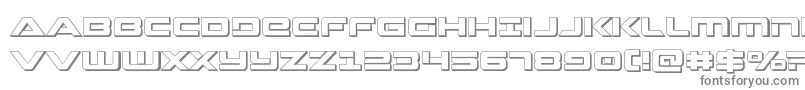 Strikelord3D Font – Gray Fonts on White Background