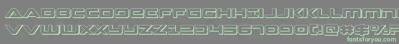 Strikelord3D Font – Green Fonts on Gray Background