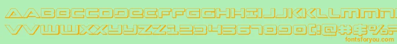 fuente Strikelord3D – Fuentes Naranjas Sobre Fondo Verde
