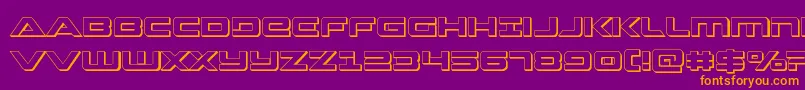 Strikelord3D Font – Orange Fonts on Purple Background