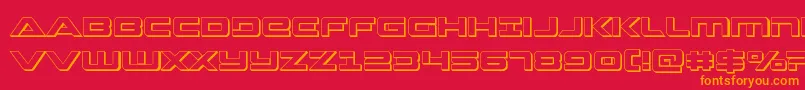 Strikelord3D Font – Orange Fonts on Red Background