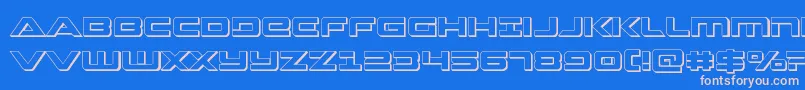 Strikelord3D Font – Pink Fonts on Blue Background