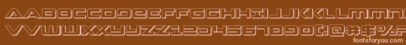 Strikelord3D Font – Pink Fonts on Brown Background