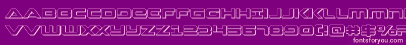 Strikelord3D Font – Pink Fonts on Purple Background