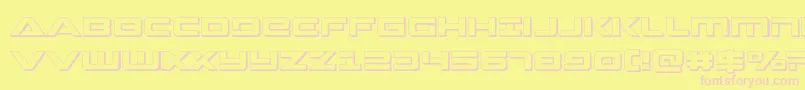 Strikelord3D Font – Pink Fonts on Yellow Background