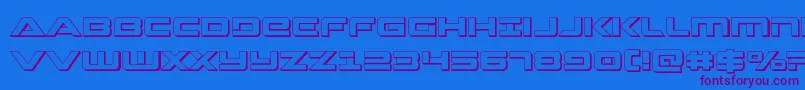 Strikelord3D Font – Purple Fonts on Blue Background