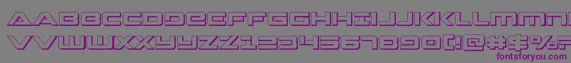 Strikelord3D Font – Purple Fonts on Gray Background