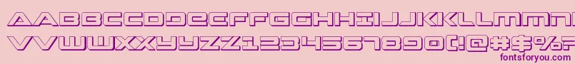 Strikelord3D Font – Purple Fonts on Pink Background
