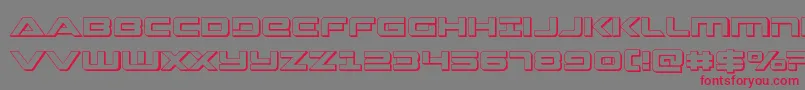 Strikelord3D Font – Red Fonts on Gray Background