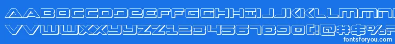 Шрифт Strikelord3D – белые шрифты на синем фоне