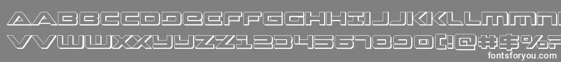 Strikelord3D Font – White Fonts on Gray Background