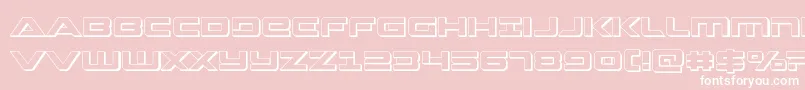 Strikelord3D Font – White Fonts on Pink Background