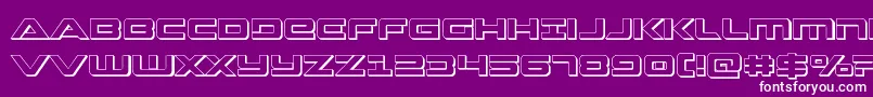 fuente Strikelord3D – Fuentes Blancas Sobre Fondo Morado
