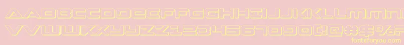 Strikelord3D Font – Yellow Fonts on Pink Background